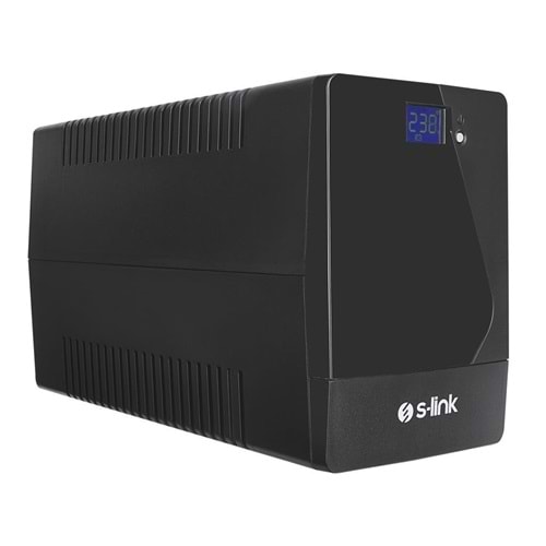 S-link VIGOR U2000 2000VA 12V9Ah*2 1200W LCD Ekranlı Siyah Line-Interactive Kesintisiz UPS Güç Kaynağı (OUTLET)