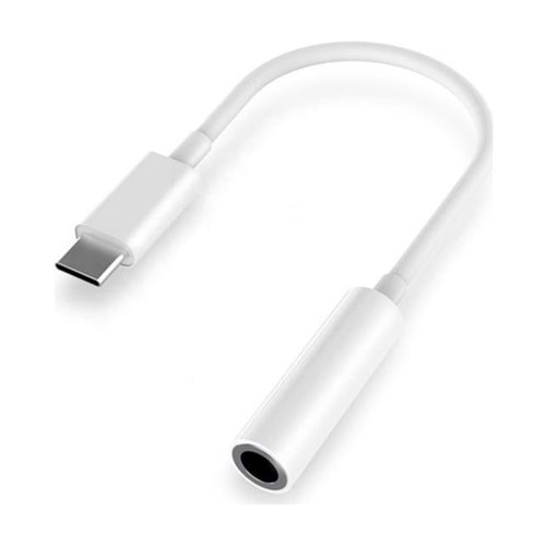 NBTech JH-048 Beyaz Type-C To 3.5mm Jack Dönüştürücü, type C Aux çevirici