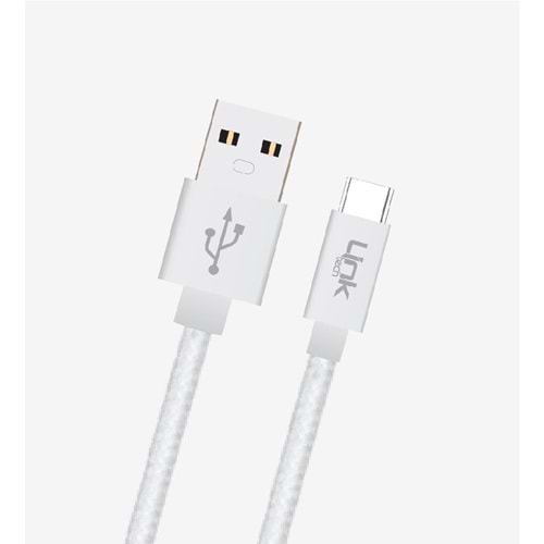 LinkTech K573 Beyaz 3 Metre Type C USB Kablo, 3 Metre USB to Type C Kablo Şarj + Data