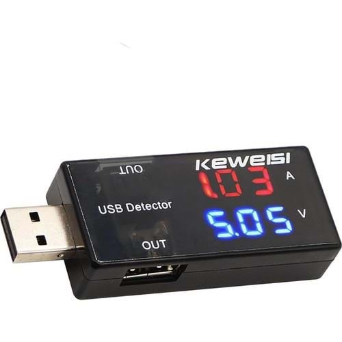 KEWEISI KWS-10VA Tablet ve Telefon USB AKIM AMPER ÖLÇER