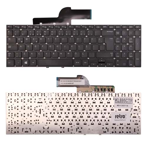 RETRO NBKL695CTR Samsung NP350E5C Uyumlu Notebook Klavyesi - Siyah - TR