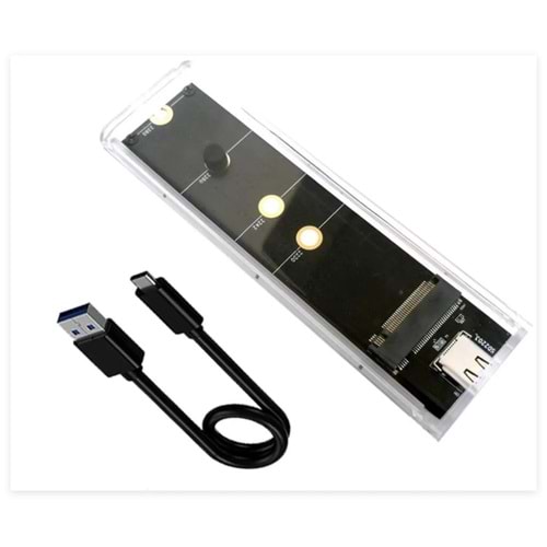 NBTech NB-M2001 RGB M2 Sata, M2 NVMe SSD Kutusu, Type C USB3.0 NVMe SSD Kutusu ,NVMe M.2 SSD Hdd Kutusu, M2 SSD USB Çevirici (NVMe ve NGFF SSD Kutusu)