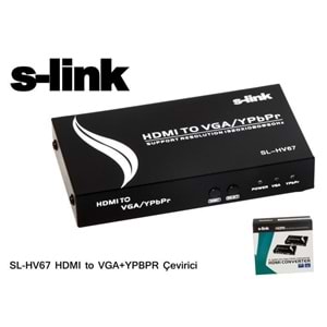 S-link SL-HV67 HDMI to VGA+YPBPR Çevirici (11529)