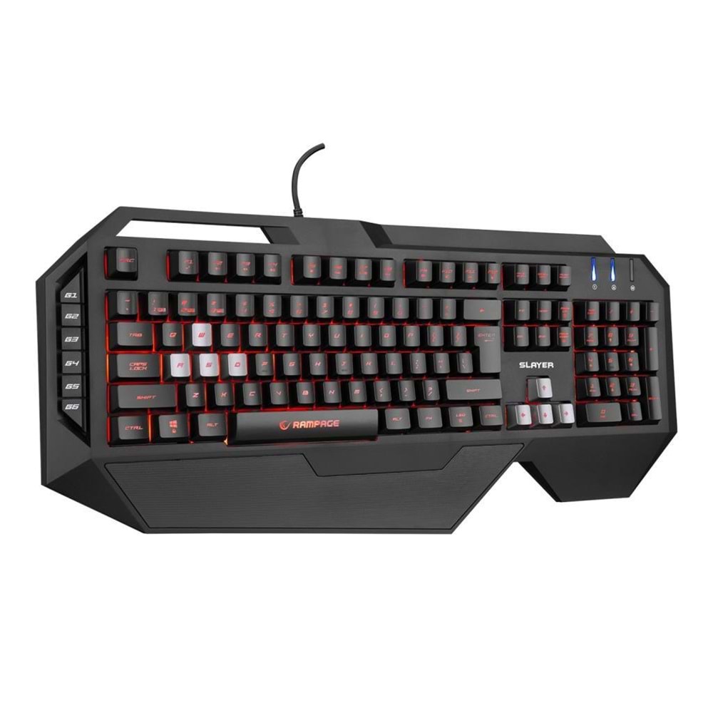 Rampage SLAYER KB-R11 Siyah USB Tuş Aydınlatmalı Makrolu US Q Gaming Klavye