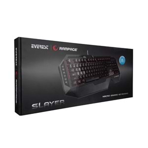 Rampage SLAYER KB-R11 Siyah USB Tuş Aydınlatmalı Makrolu US Q Gaming Klavye
