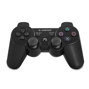 Rampage SG-RPS3 Siyah PS3 Bluetooth Çift Titreşimli Joypad (Şarj Kablosu Dahil)