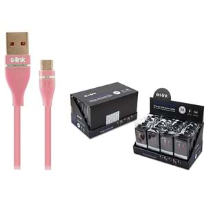 S-link Swapp SW-C540 1M 3A Micro Usb Rose Gold Şarj Kablosu