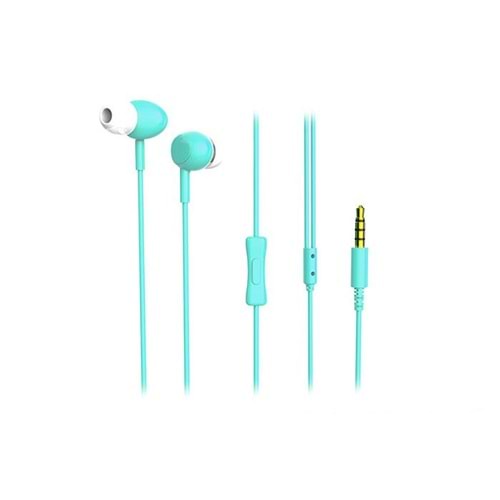 Hytech HY-X05 Mobil Telefon Uyumlu Mavi Kulak İçi Mikrofonlu Kulaklık