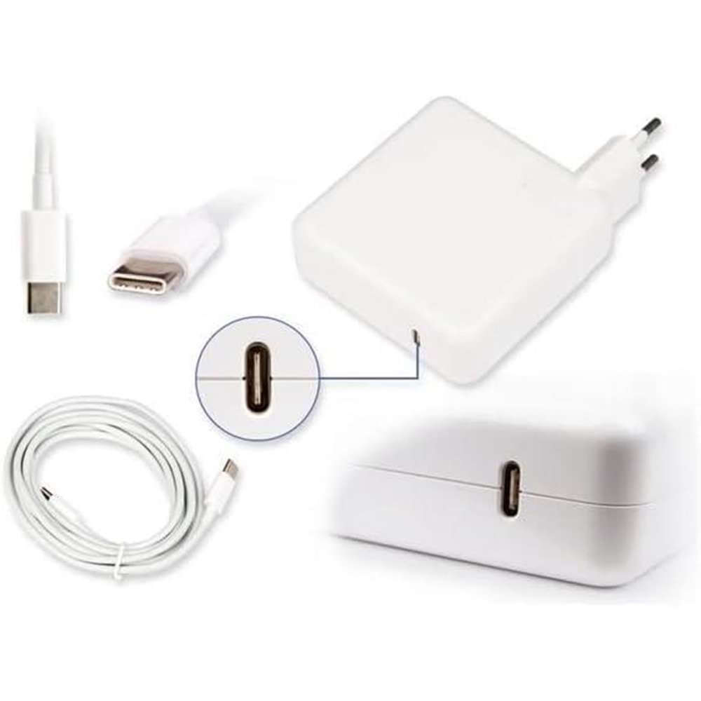 S-link SL-NBAM15 87W 20,3V 3A -/- 9V 3A 5,2V 2,4A TypeC to TypeC kablo APPLE Notebook Adaptör