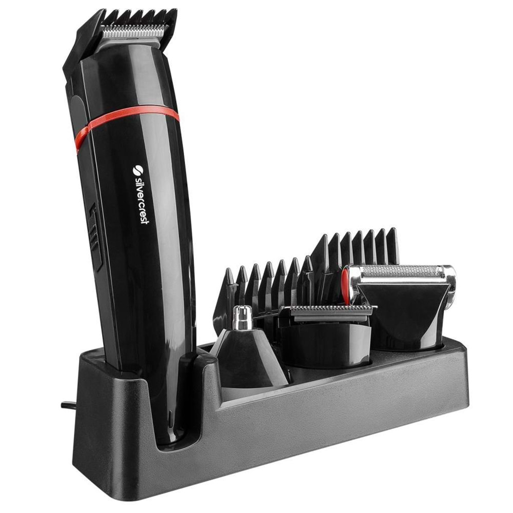 Silver Crest SC-200U Siyah 7si bir Arada Erkek Bakım Seti Süper Hızlı Şarjlı SaçSakal Tıraş Makinası