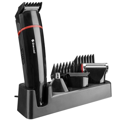 Silver Crest SC-200U Siyah 7si bir Arada Erkek Bakım Seti Süper Hızlı Şarjlı SaçSakal Tıraş Makinası