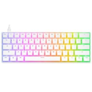 Rampage KB-R135 PARVUS Beyaz Type-C Bağlantılı RGB Puding Tuşlu Red Switch İngilizce Q Gaming Oyuncu Klavye