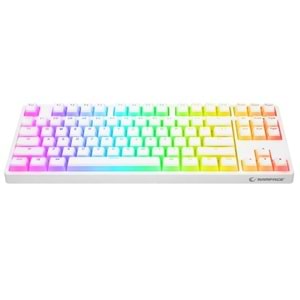 Rampage KB-R136 GHOST Beyaz Type-C Bağlantılı RGB Puding Tuşlu Brown Switch US Gaming Oyuncu Klavye (OUTLET)