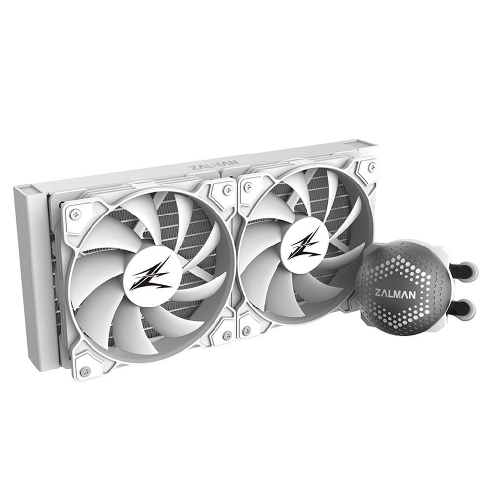 Zalman ALPHA28 Beyaz 83CFM 1600RPM 2*14cm ARGB Fan AMD AM5/Intel LGA1700 280mm Sıvı Soğutmalı CPU Fan