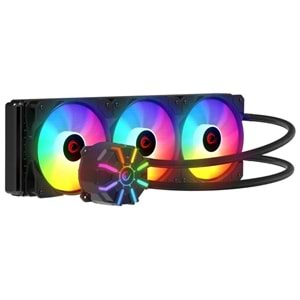 Rampage HELIOS C3 Siyah 68CFM 1800RPM Rainbow AMD AM5/INTEL LGA1700 360mm Sıvı Soğutmalı CPU Fan