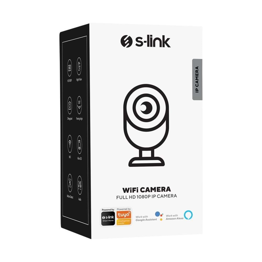 S-Link SL-IND03 2.0 MP HD Lens 3.6mm IP Smart Wifi Network TF Card Güvenlik Bebek Kamerası Tuya