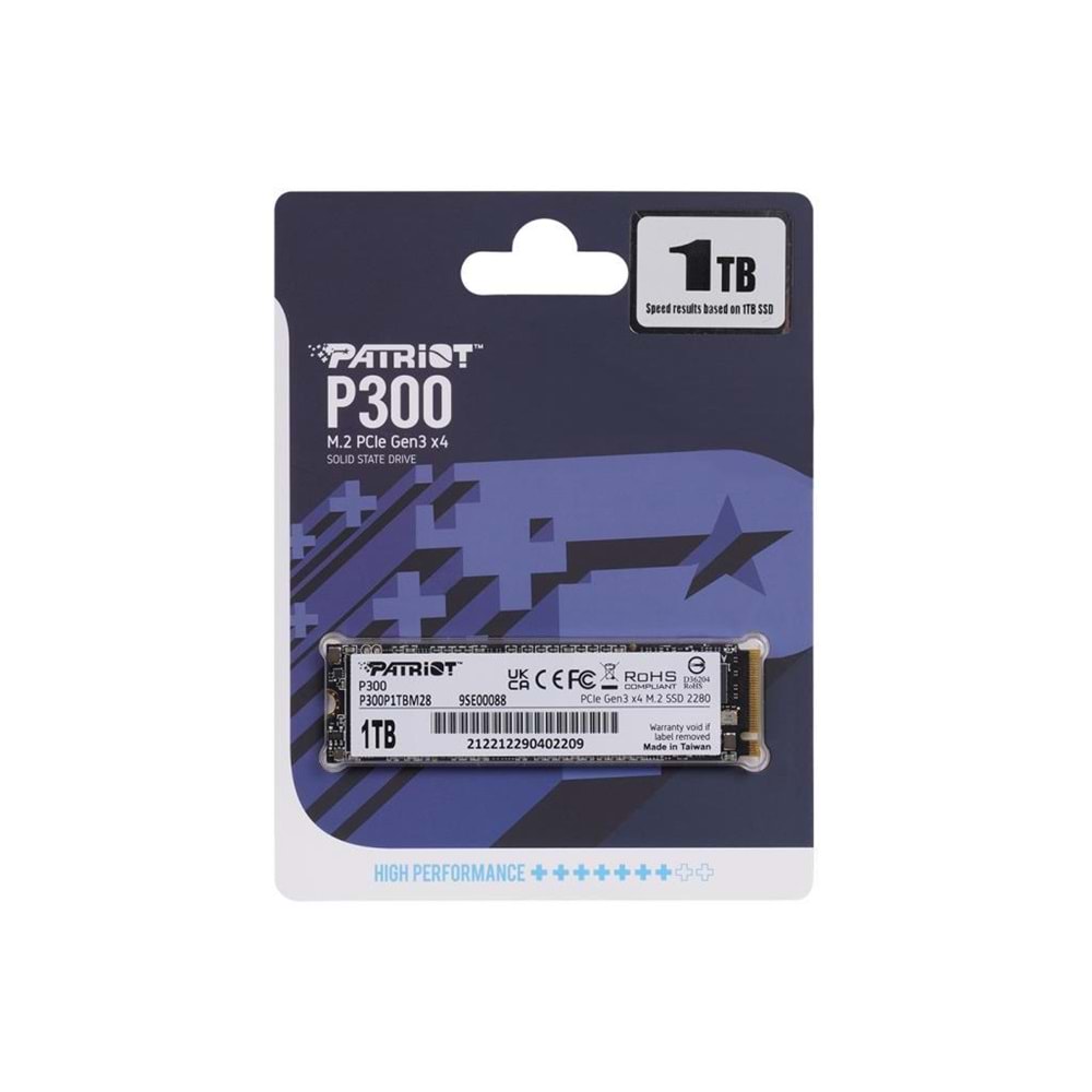 Patriot P300P1TBM28 P300 Series 1TB 2100MB/1650MB PCIe 2280 M.2 SSD