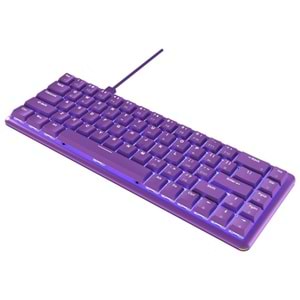 Rampage REBEL Mor Low Profile RED SWITCH Mekanik Gaming Oyuncu Klavye US Layout English Beyaz Işıklı