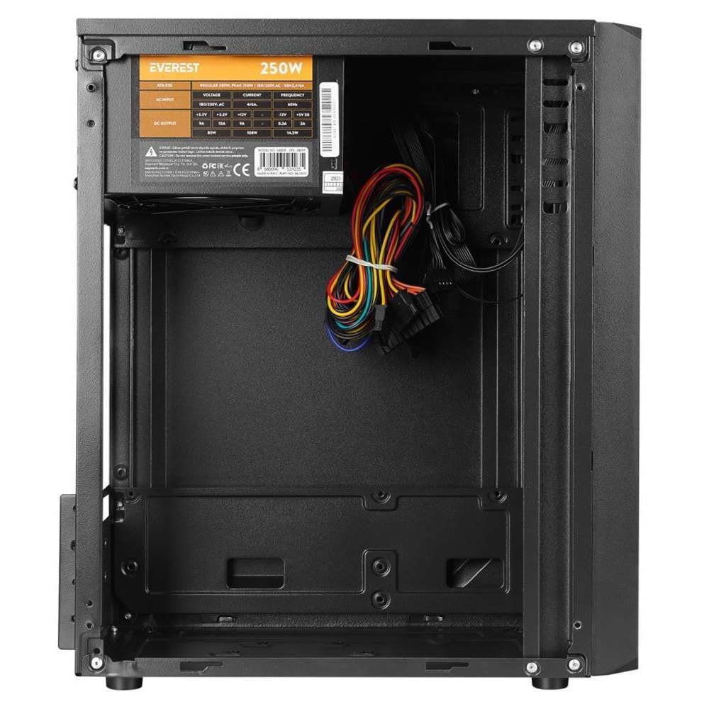 Everest SABER RGB Led Şeritli Peak 250W Akrilik Yan Panel Mini-T Gaming Oyuncu Kasası
