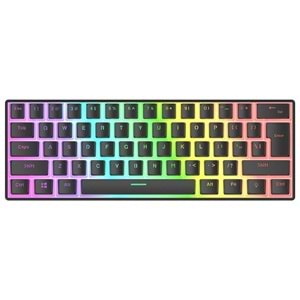 Rampage RADIANT K11 Siyah Type-C Bağlantılı RGB Puding Tuşlu US Layout Red Switch Gaming Oyuncu Klavye (OUTLET)