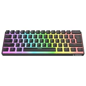 Rampage RADIANT K11 Siyah Type-C Bağlantılı RGB Puding Tuşlu US Layout Red Switch Gaming Oyuncu Klavye (OUTLET)