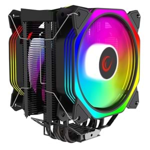 Rampage OCTAGON C60 Siyah 57CFM 1800RPM 2x12cm ARGB AM5/LGA1700 Uyumlu Hava Soğutmalı CPU Fan