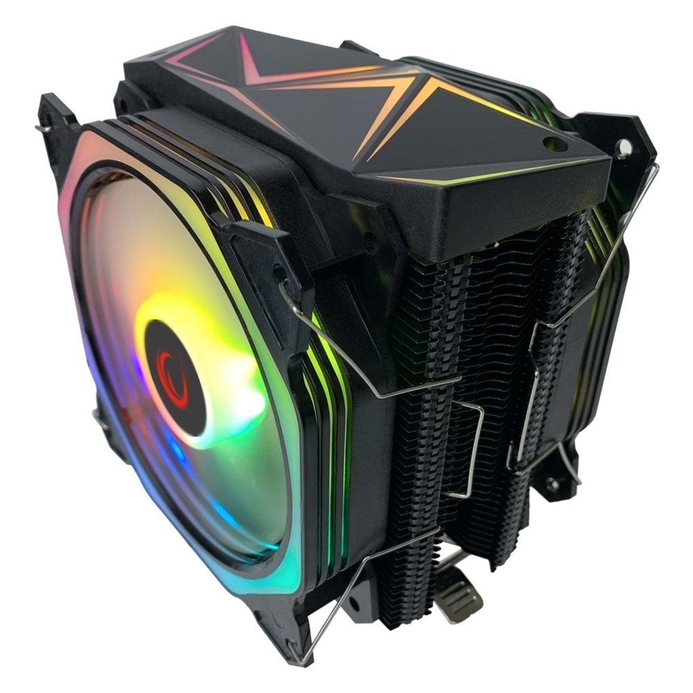 Rampage OCTAGON C60 Siyah 57CFM 1800RPM 2x12cm ARGB AM5/LGA1700 Uyumlu Hava Soğutmalı CPU Fan
