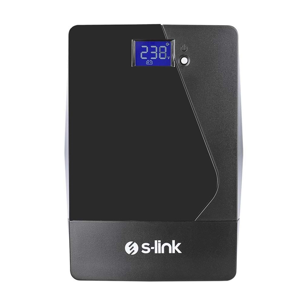 S-link VIGOR U2000 2000VA 12V9Ah*2 1200W LCD Ekranlı Siyah Line-Interactive Kesintisiz UPS Güç Kaynağı (OUTLET)