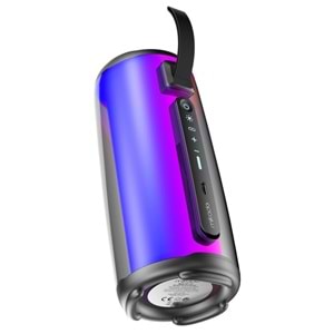 Mikado MD-17BT Capella Siyah 10W 1 RGB Mikrofonlu Transparan/Bt/TF Kart/Aux/Usb TWS 1800 mAh Bataryalı Speaker