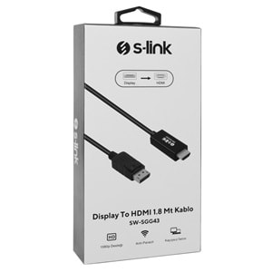 S-link SW-SGG43 Display TO HDMI 1,8 MT 1.8m Kablo