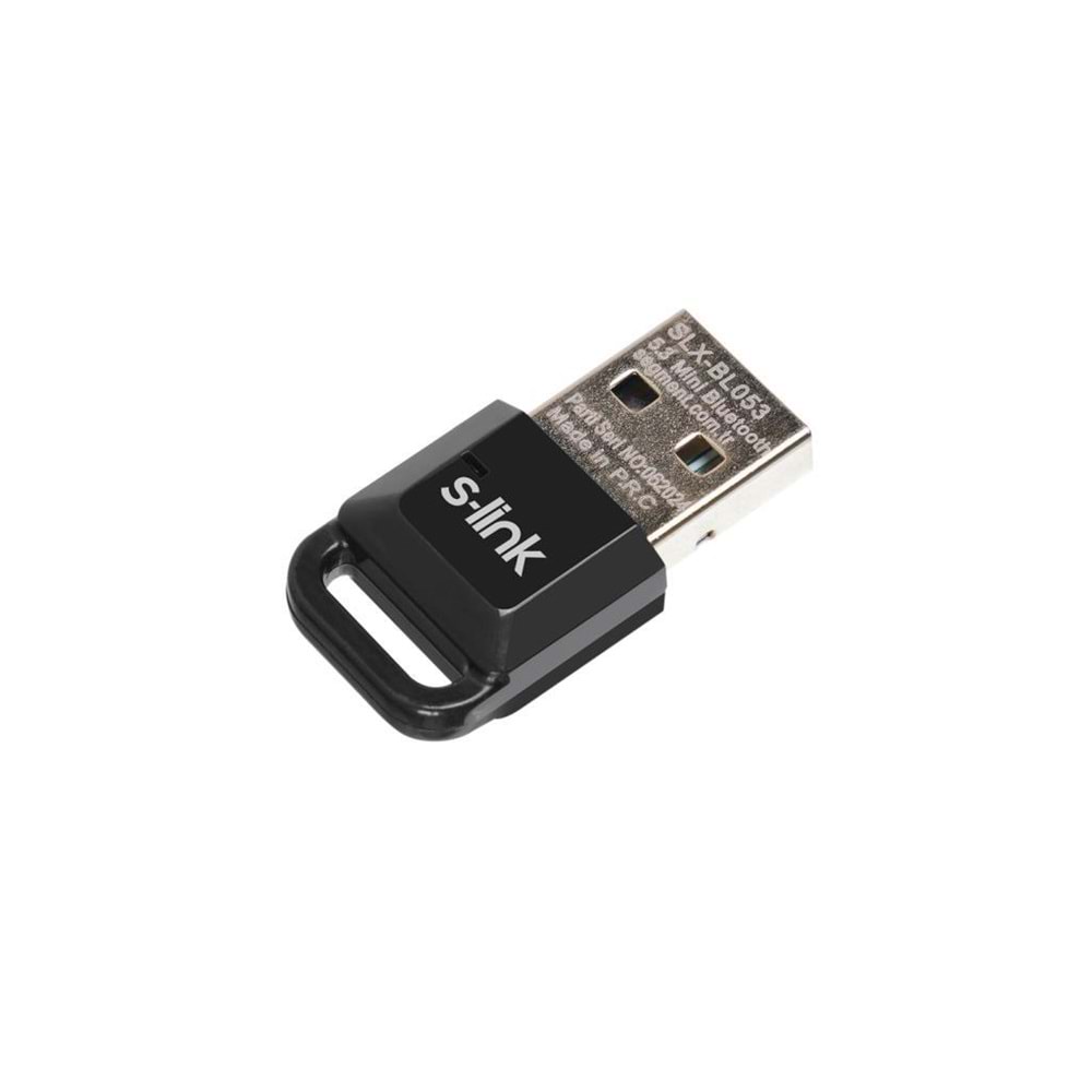 S-link SLX-BL053 Bluetooth 5.3 Alıcı, Mini Dongle Usb Alıcı, Bluetooth 5.3 Adaptör, USB Bluetooth 5.3, Win7/8/10/11 Tak Çalıştır, Çoklu Cihaz Bağlama (PC içindir)