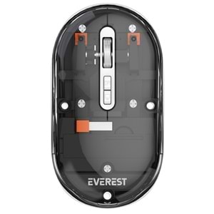 Everest SM-BT29 Glassy Usb Siyah Transparan 2in1 Bluetooth ve 2.4GHz Kablosuz Mouse