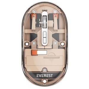 Everest SM-BT29 Glassy Rose Gold Transparan 2in1 Bluetooth ve 2.4GHz Kablosuz Mouse