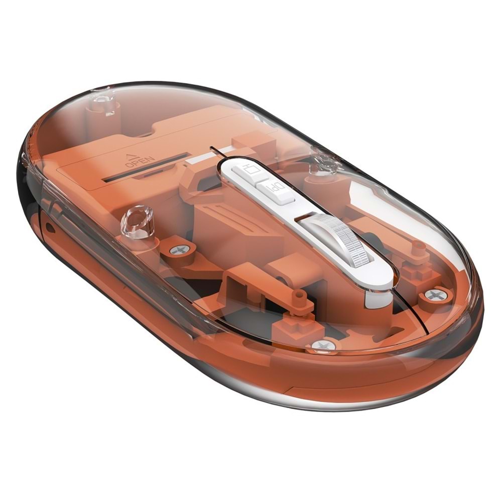 Everest SM-BT29 Glassy Turuncu Transparan 2in1 Bluetooth ve 2.4GHz Kablosuz Mouse