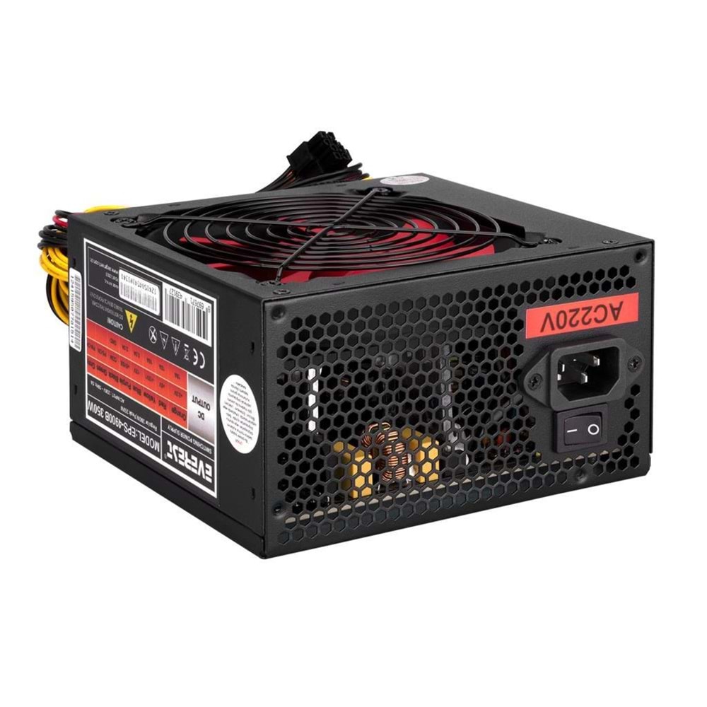 Everest EPS-4900B Peak-350W 3*Sata 6+4 PIN 12CM FANLI Power Supply