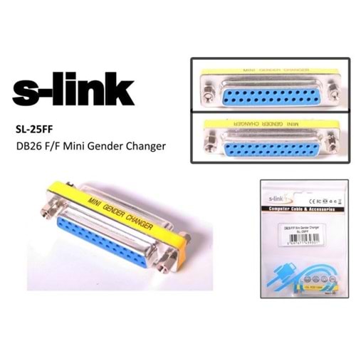 S-link SL-25FF DB25 F/F PARALEL Mini Çevirici
