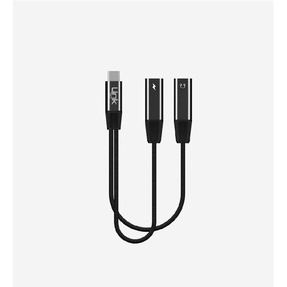 LinkTech Premium A203 Type C to Dual Type C Çevirici, Type C to Şarj + Type C Çevirici
