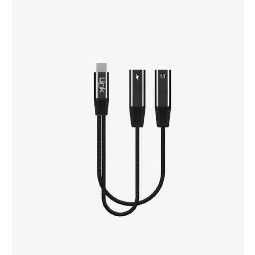 LinkTech Premium A203 Type C to Dual Type C Çevirici, Type C to Şarj + Type C Çevirici