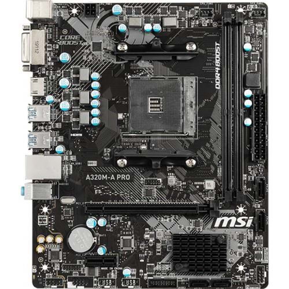 MSI A320M-A Pro AMD A320 3200MHz DDR4 mATX Anakart