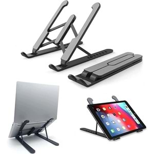 NBTech ADS-AL10 Plastik Ayarlı Laptop Macbook Notebook Yükseltici Tutucu Stand, Katlanabilir Notebook Standı