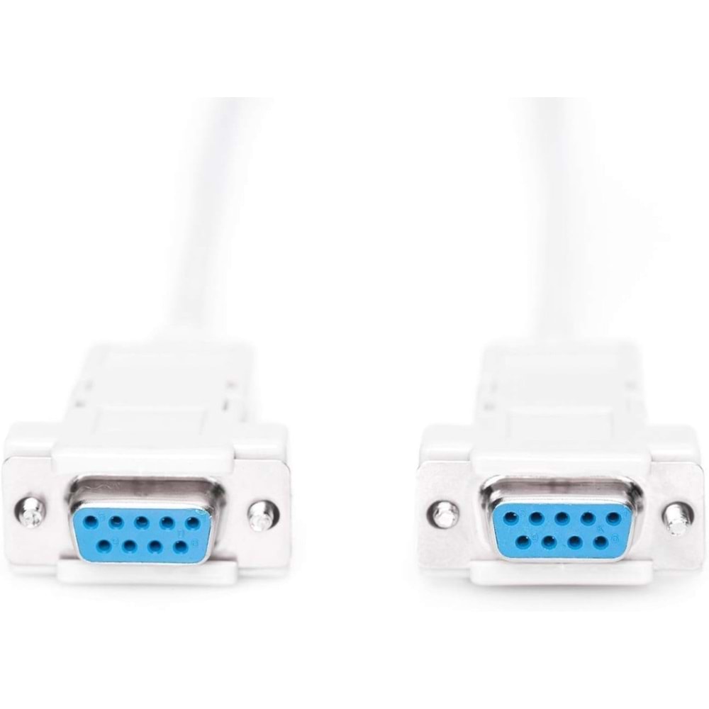 Digitus Zero Modem Kablosu (D-sub 9 Dişi , D-sub 9 Dişi) 1,8m RS232 Dişi Dişi Kablo, AK-610100-018-E