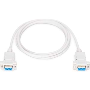 Digitus Zero Modem Kablosu (D-sub 9 Dişi , D-sub 9 Dişi) 1,8m RS232 Dişi Dişi Kablo, AK-610100-018-E