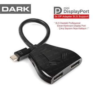 Dark Mini DisplayPort - 2 x DisplayPort Dönüştürücü (DK-HD-AMDPX2DP)