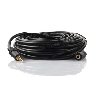 Dark 10 Metre 3.5mm Stereo Ses Uzatma Kablosu (3.5mm Dişi - 3.5mm Erkek) (DK-CB-AUEXTL1000)