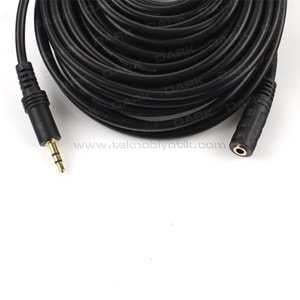 Dark 10 Metre 3.5mm Stereo Ses Uzatma Kablosu (3.5mm Dişi - 3.5mm Erkek) (DK-CB-AUEXTL1000)
