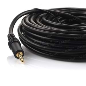 Dark 10 Metre 3.5mm Stereo Ses Uzatma Kablosu (3.5mm Dişi - 3.5mm Erkek) (DK-CB-AUEXTL1000)