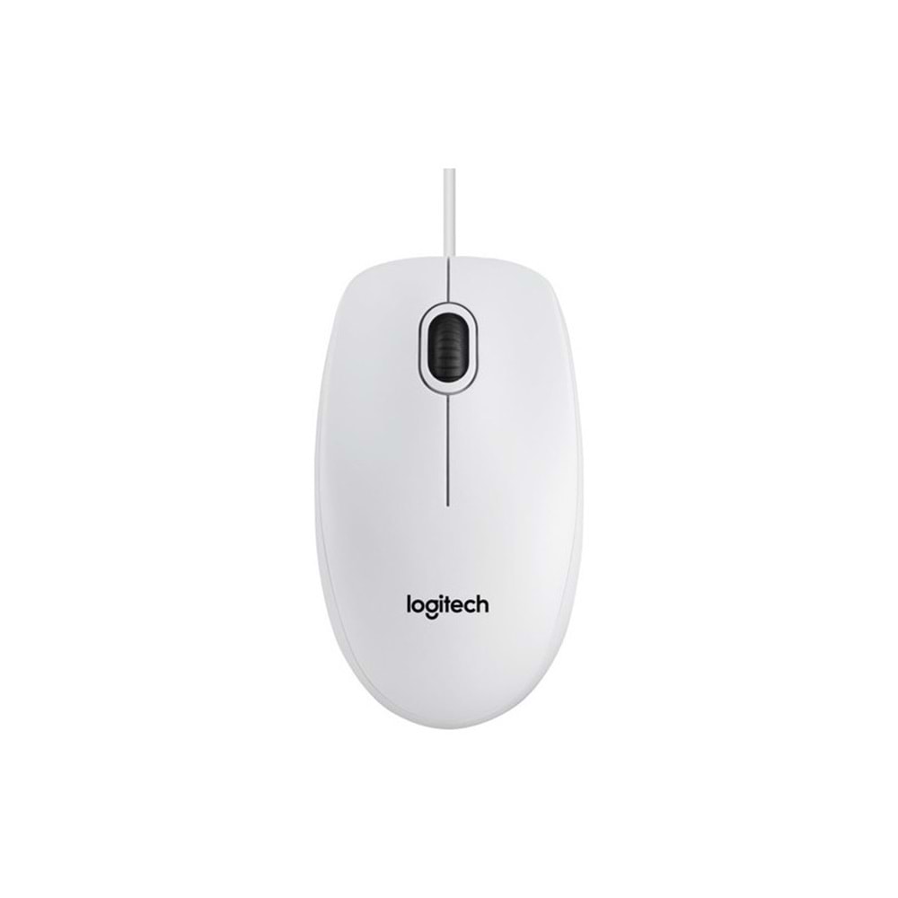 Logitech B100 Beyaz Kablolu USB Mouse 910-003360