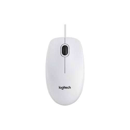 Logitech B100 Beyaz Kablolu USB Mouse 910-003360