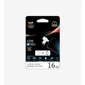 LinkTech C216 Premium Dual 30mb/s 16GB Tip-C USB OTG Flash Bellek