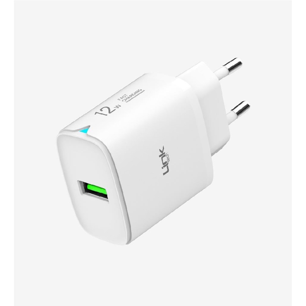 LinkTech Beyaz C302 Safe 5V 2.4A 12W Lightning Kablolu Hızlı Şarj Cihazı